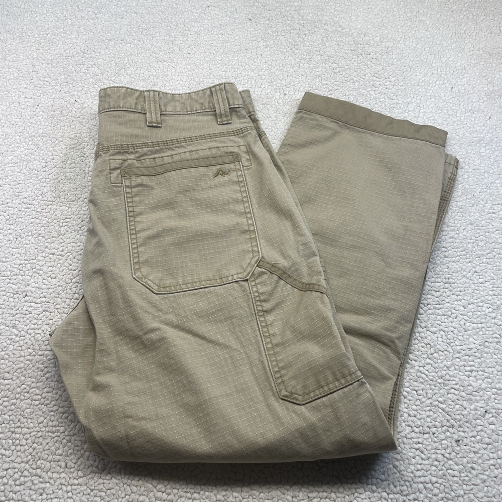 Ridgecut Pants Mens 36x32 Tan Toughwear Ripstop Double Knee Work Utility Trouser